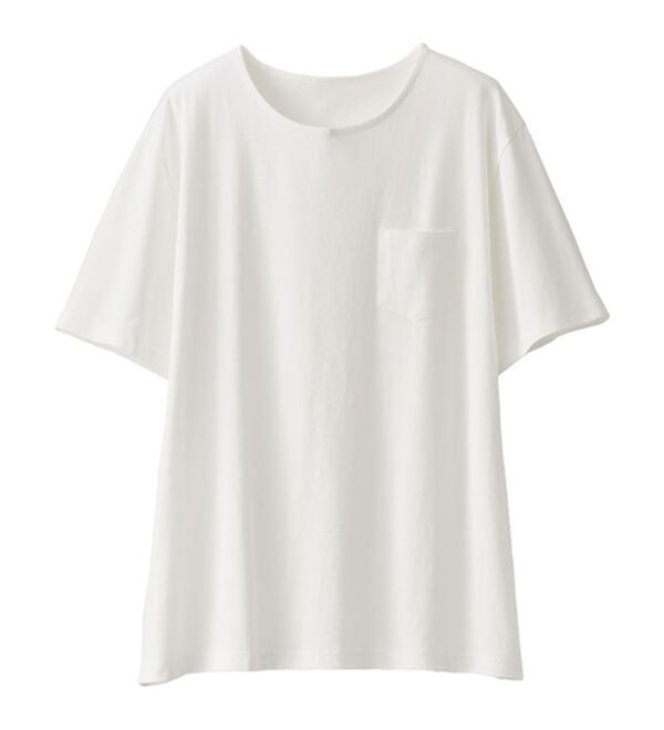 BELLUNA（ベルーナ）の「【ポケット付】綿１００％抗菌防臭汗ジミ対策プルオーバー（Tシャツ）」｜詳細画像