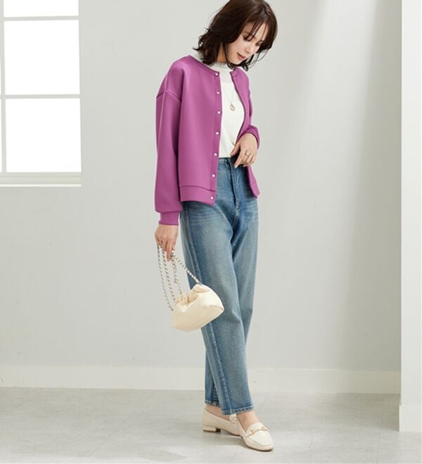 BELLUNA（ベルーナ）の「きれい見えスナップボタンカーディガン（ニットカーディガン）」｜詳細画像