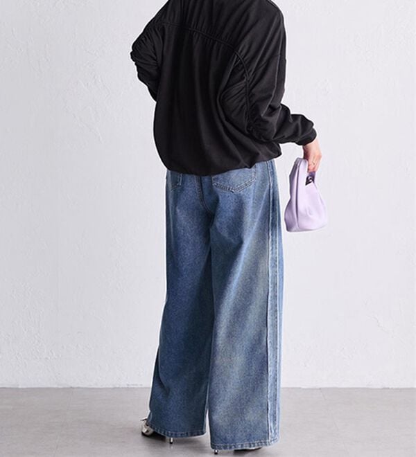 RANAN（ラナン）の「バックギャザーデザインスウェット（カットソー）」｜詳細画像