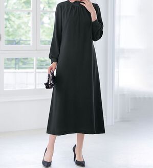 RANAN（ラナン）の「洗える！スカラップリブ使いロングワンピース（ロングワンピース）」｜詳細画像