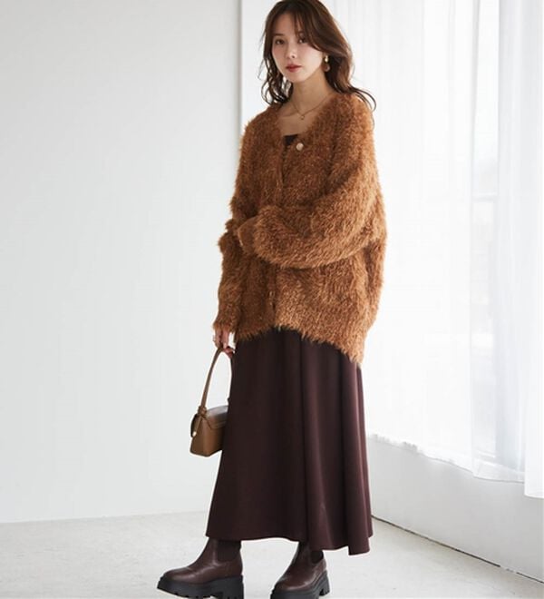 RANAN（ラナン）の「ラメ2WAYシャギーニットカーディガン（ニットカーディガン）」｜詳細画像