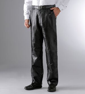 「＜フランコ・コレツィオーニ＞ラム革パッチワーク型押パンツ（メンズフルレングスパンツ）」｜詳細画像