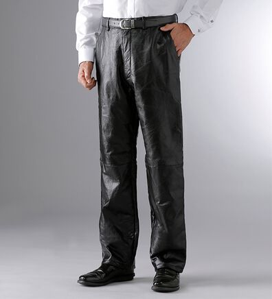 「＜フランコ・コレツィオーニ＞ラム革パッチワーク型押パンツ（メンズフルレングスパンツ）」