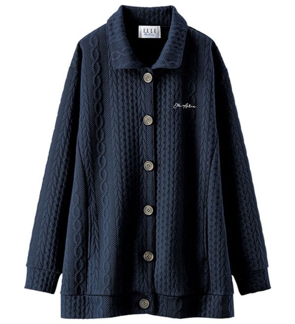 BELLUNA（ベルーナ）の「＜ＥＬＬＥ　Ａｃｔｉｖｅ＞ケーブル柄ジャカードジャケット（その他ジャケット）」｜詳細画像