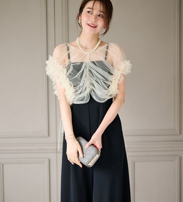 RANAN（ラナン）の「マルチWAYフリルチュールボレロセットパンツドレス（その他ワンピース）」｜詳細画像