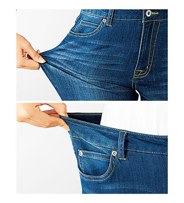 BELLUNA（ベルーナ）の「ヒンヤリ冷感！ライトオンスジーンズ　テーパード（テーパードパンツ）」｜詳細画像