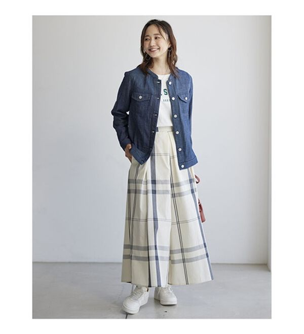 BELLUNA（ベルーナ）の「やわらかダブルガーゼデニム風ジャケット（その他ジャケット）」｜詳細画像