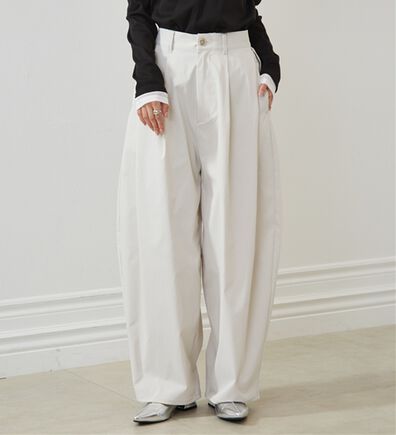 RANAN（ラナン）の「カーブシルエットサイドタックパンツ（フルレングスパンツ）」