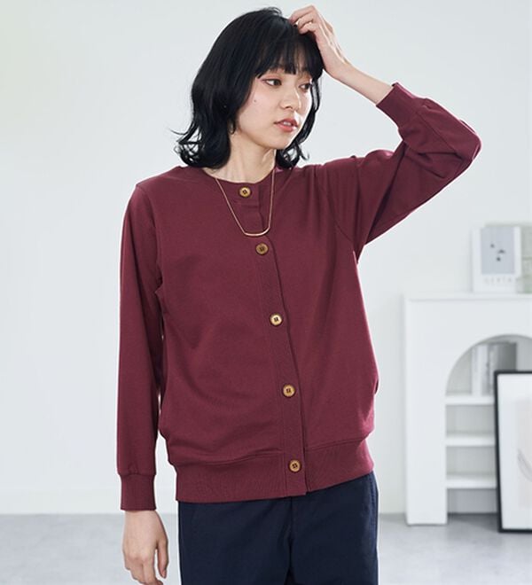 BELLUNA（ベルーナ）の「綿１００％リブ使いカーディガン（その他カーディガン）」｜詳細画像