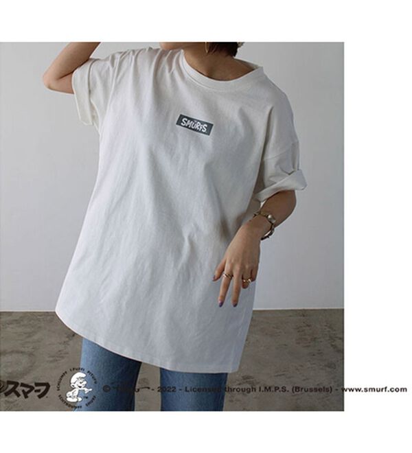 GeeRA（ジーラ）の「【スマーフ】コラボプリントＴシャツ（カットソー）」｜詳細画像
