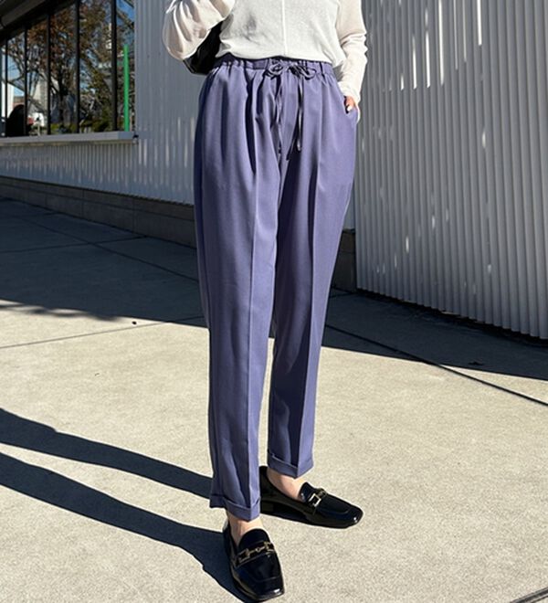 GeeRA（ジーラ）の「美脚とろみタックパンツ（フルレングスパンツ）」｜詳細画像