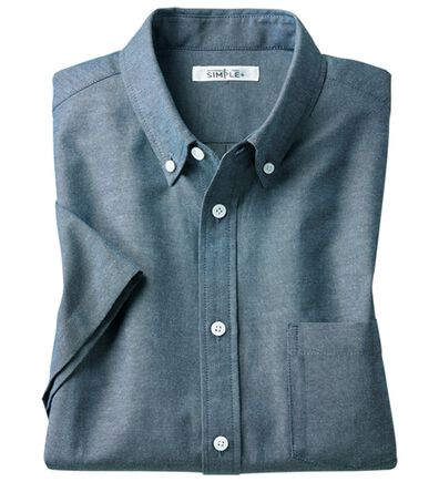 「＜シンプル＆プラス＞お手入れ簡単オックスフォードシャツ（メンズシャツ）」