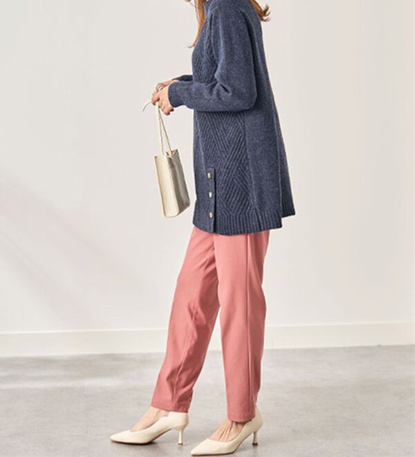 BELLUNA（ベルーナ）の「ミックス調ボタン使いニットチュニック（チュニック）」｜詳細画像