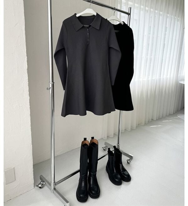 ペプラムニットミニワンピース - ベルーナ【公式】