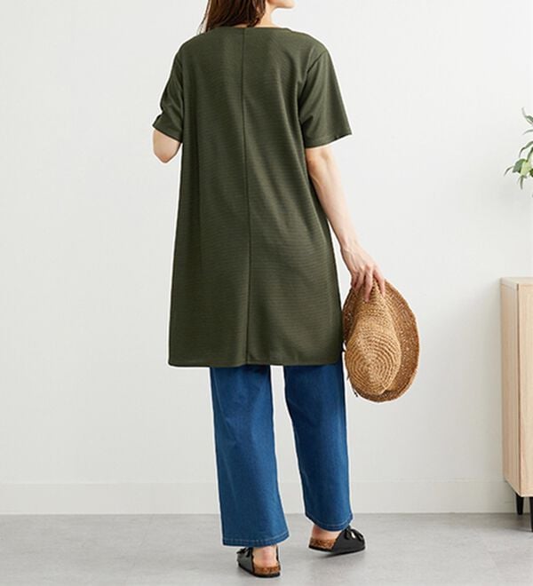 BELLUNA（ベルーナ）の「かのこ素材肩タックデザインワンピース（チュニック）」｜詳細画像