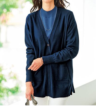 BELLUNA（ベルーナ）の「配色が楽しい！ニットカーデアンサンブル（アンサンブル）」