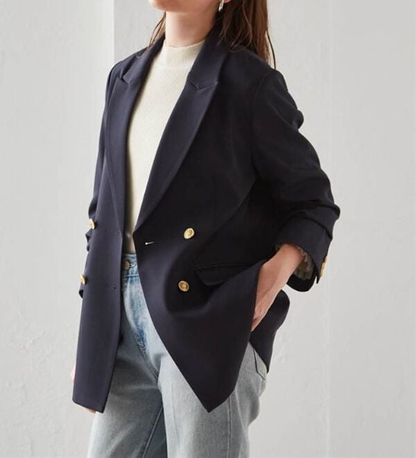 RANAN（ラナン）の「洗える！ゴールド調ボタンWテーラードジャケット（テーラードジャケット）」｜詳細画像