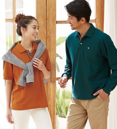 「＜アーノルド　パーマー＞ワンポイント刺しゅう鹿の子ポロシャツ（長袖・半袖）（メンズポロシャツ）」