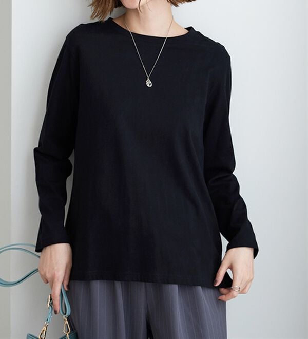 BELLUNA（ベルーナ）の「綿１００％大人顔サマ見えプルオーバー（カットソー）」｜詳細画像