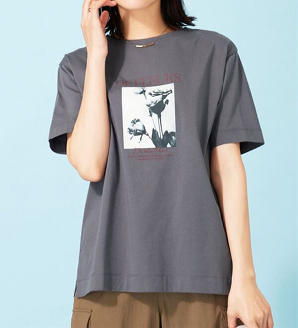 BELLUNA（ベルーナ）の「ヒンヤリ！綿１００％大人フォトプリントＴシャツ（Tシャツ）」｜詳細画像