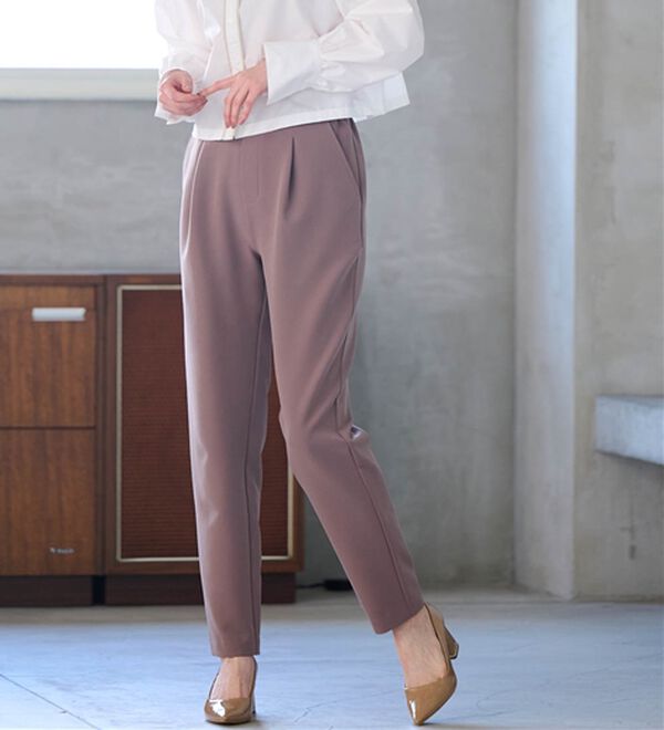 RANAN（ラナン）の「あったか！裏起毛美脚シルエットタックパンツ（フルレングスパンツ）」｜詳細画像