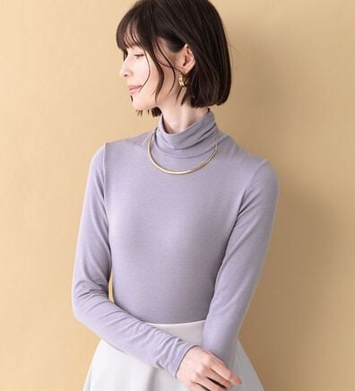 LAVIENNE（ラヴィエンヌ）の「カシミヤ入りハイネックプルオーバー（肌着・インナーウェア）」