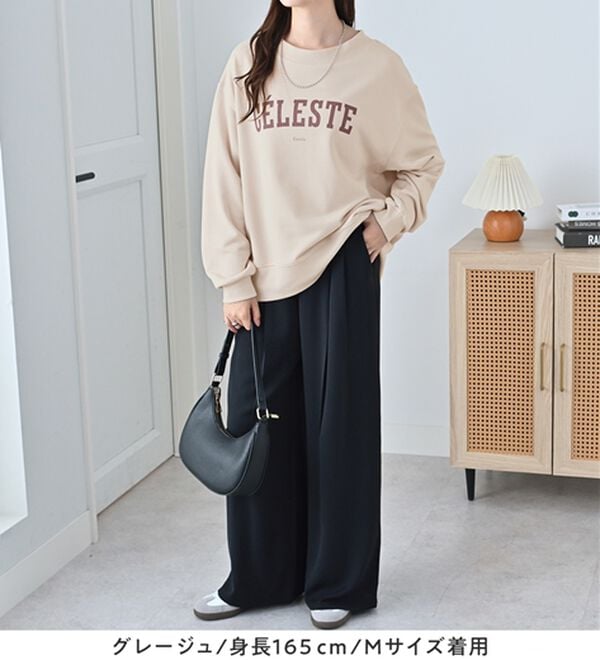 Viola e Viola（ヴィオラ エ ヴィオラ）の「ゆるシルエット裏毛ロゴスウェット（カットソー）」｜詳細画像