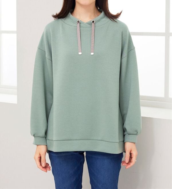 BELLUNA（ベルーナ）の「上品見えとろみワイドネックプルオーバー（カットソー）」｜詳細画像