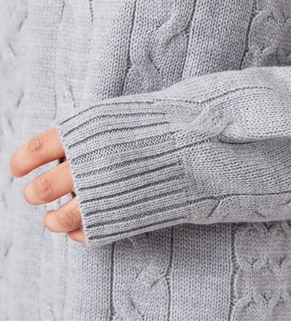 BELLUNA（ベルーナ）の「ケーブル柄ロング丈ニットワンピース（ニットワンピース）」｜詳細画像