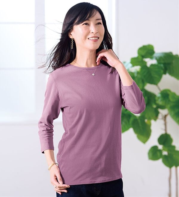 「【４色組】毎日活躍　綿１００％大人のお出かけＴシャツ（Tシャツ）」｜詳細画像