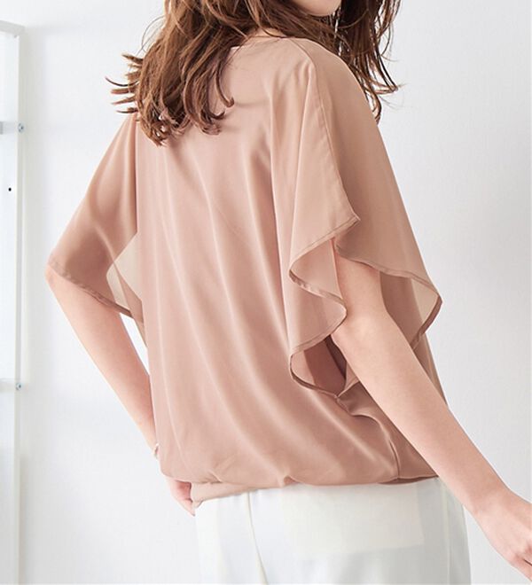 alotta（アロッタ）の「【接触冷感】カットソー裏地付ドルマンブラウス（ブラウス）」｜詳細画像