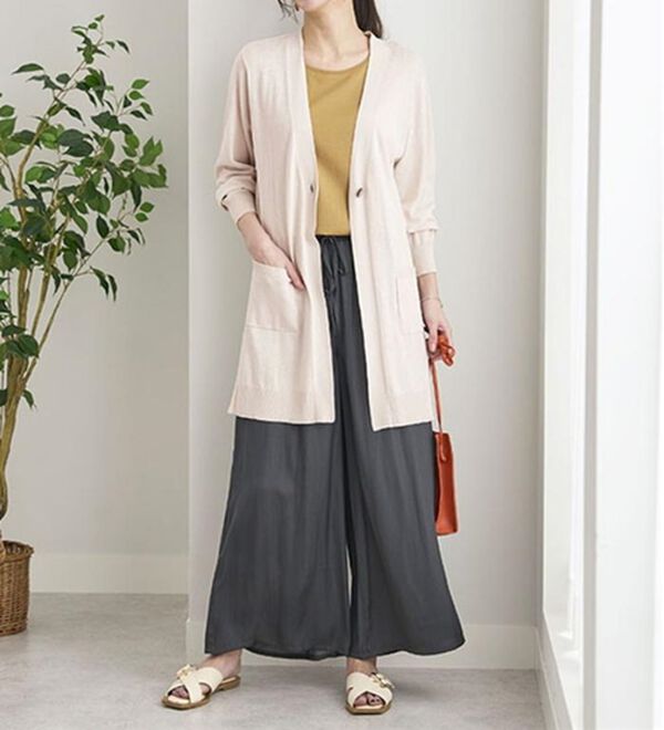 BELLUNA（ベルーナ）の「ヒンヤリ冷感！洗えるロング丈カーディガン（ニットカーディガン）」｜詳細画像