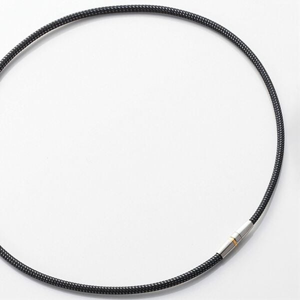 「＜ファイテン＞ＲＡＫＵＷＡ磁気チタンネックレス　メタルトップ（その他美容・健康機器）」｜ブラックシルバー