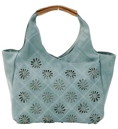 BELLUNA（ベルーナ）の「フラワーカットワーク手提げ（ハンドバッグ）」