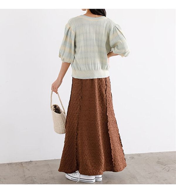 GeeRA（ジーラ）の「前後２ＷＡＹグラデーションニットカーデ（ニットカーディガン）」｜詳細画像