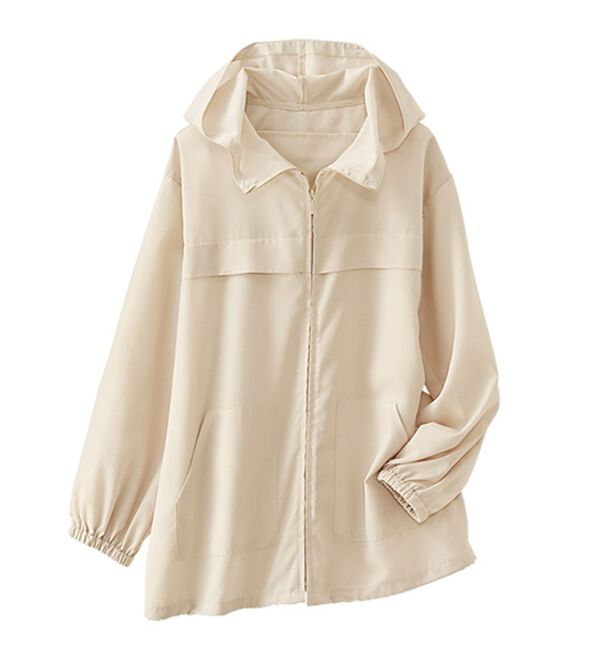 BELLUNA（ベルーナ）の「シアー素材ポケッタブルパーカー（パーカー）」｜詳細画像