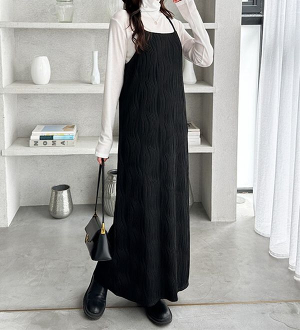 GeeRA（ジーラ）の「ウェーブジャガードキャミワンピース（その他ワンピース）」｜詳細画像