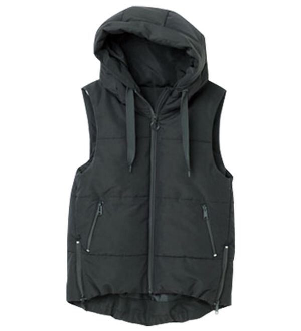 RANAN（ラナン）の「サイドジップコクーン中わたベスト（中わたコート・ベスト）」｜詳細画像