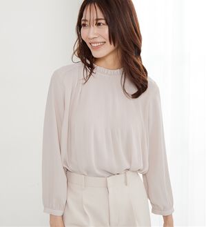 BELLUNA（ベルーナ）の「【新色追加】〈セレモニースタイル〉細プリーツデザインブラウス（ブラウス）」｜ピンク