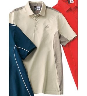 「＜アディダス＞ファブリックミックスバックメッシュ半袖シャツ（メンズゴルフウェア）」｜ワンダーアルミナ