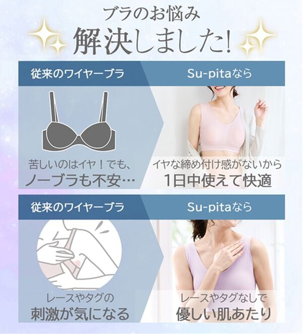 吸汗速乾】綿混メッシュの締め付けにくいSu－pita（スーピタ