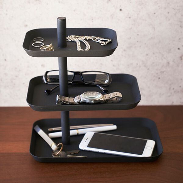 iellio（イエリオ）の「タワー　アクセサリー３段トレー＜ｔｏｗｅｒ山崎実業＞（その他日用品・趣味雑貨）」｜詳細画像