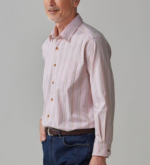 「＜カルビア＞着心地快適！楽ちんストレッチシャツ（メンズシャツ）」｜詳細画像