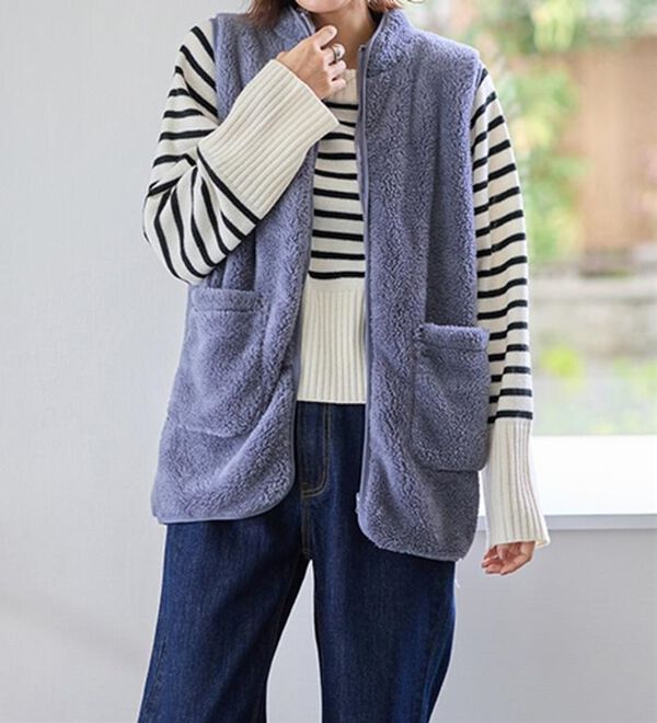 LAVIENNE（ラヴィエンヌ）の「ふわふわ暖かフリースベスト（ベスト）」｜詳細画像