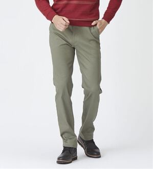 「＜コムルヴァン・オム＞ラクしてすっきり暖かパンツ（メンズフルレングスパンツ）」｜カーキ