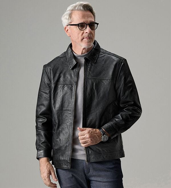 「＜パリス＞お買い得！ラムレザージャケット（メンズジャケット）」｜ブラック