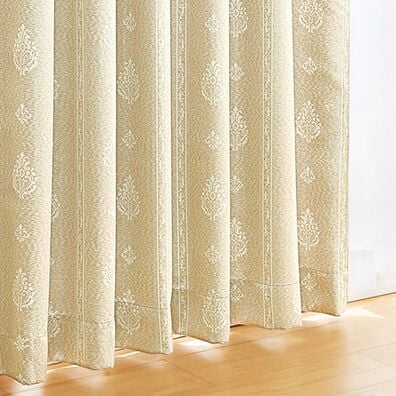 「簡単！素敵にコーディネート機能レース付『オーナメント』（ドレープカーテン）」