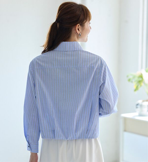 BELLUNA（ベルーナ）の「ぽわんと可愛いタック使いシャツブラウス（シャツ）」｜詳細画像