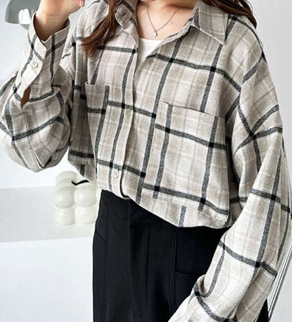 GeeRA（ジーラ）の「チェックロングシャツ（シャツ）」｜詳細画像