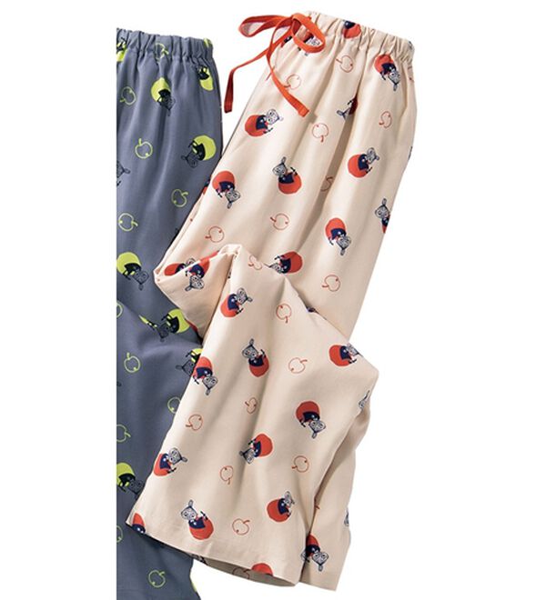 LAVIENNE（ラヴィエンヌ）の「＜ムーミン＞総柄プリントパンツ（その他パンツ）」｜ベージュ系